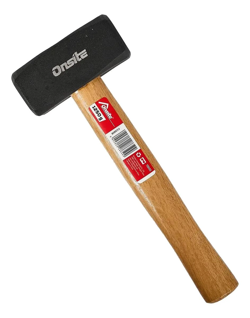 MARTILLO DE ACERO 1250 GRAMOS CON MANGO DE MADERA - 1