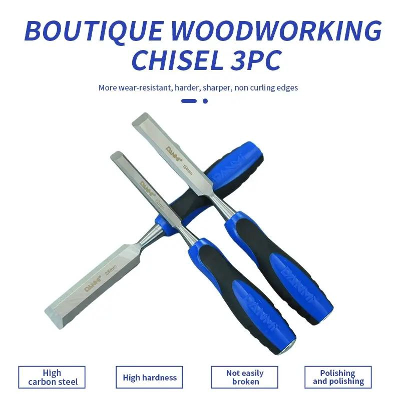 JUEGO DE 3 CINCELES PARA TRABAJAR MADERA - 3