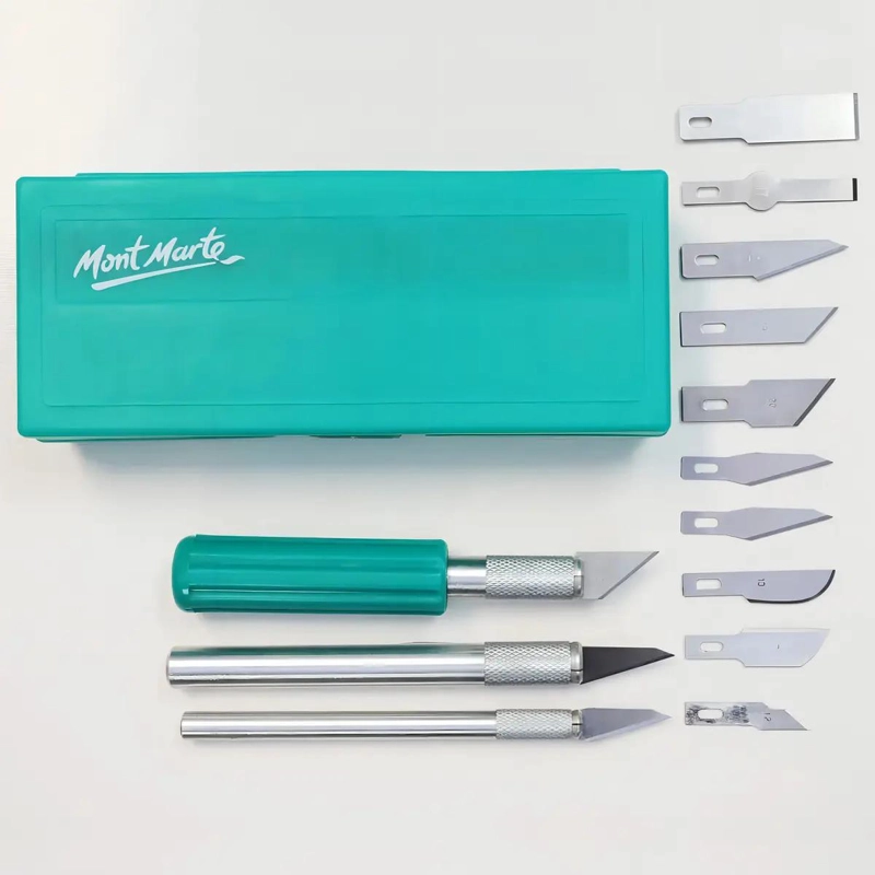 CUTTER BISTURI COLOR TURQUESA CON HOJA AFILADA - 2