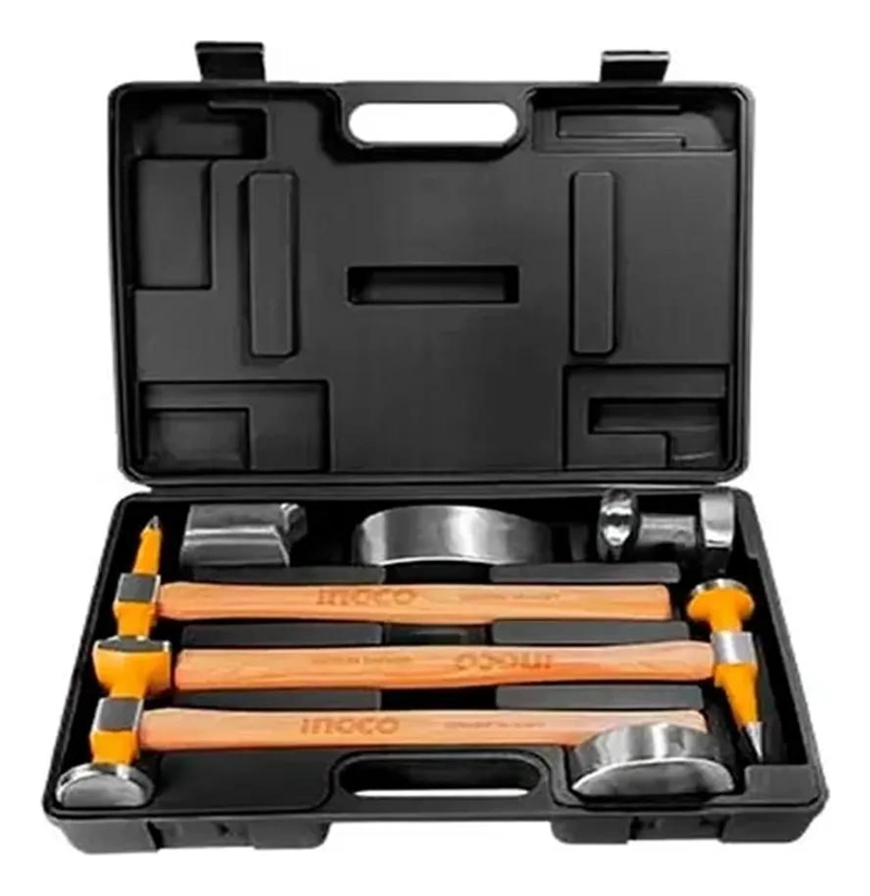 SET DE 7 MARTILLOS PARA DESABOLLAR CON MANGO DE MADERA - 2