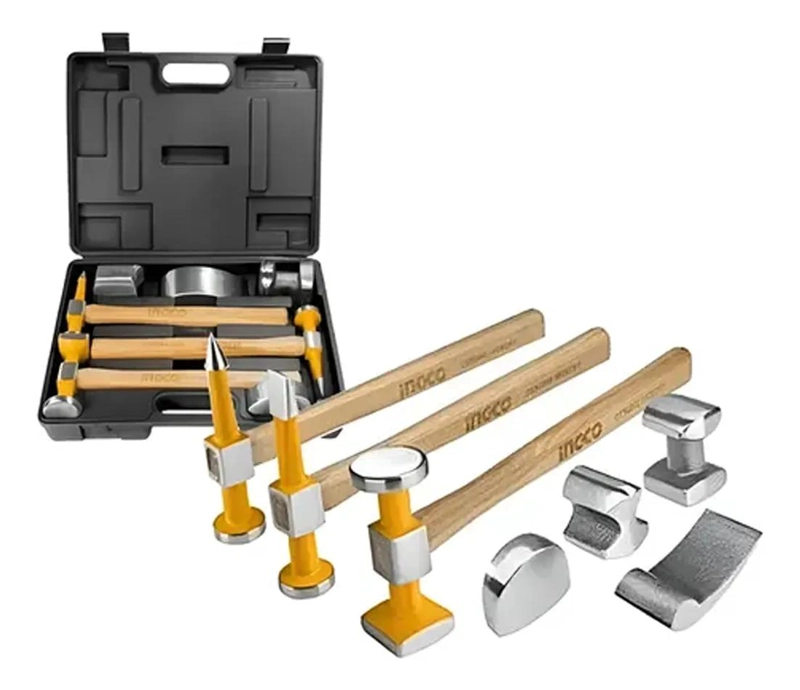 SET DE 7 MARTILLOS PARA DESABOLLAR CON MANGO DE MADERA - 3