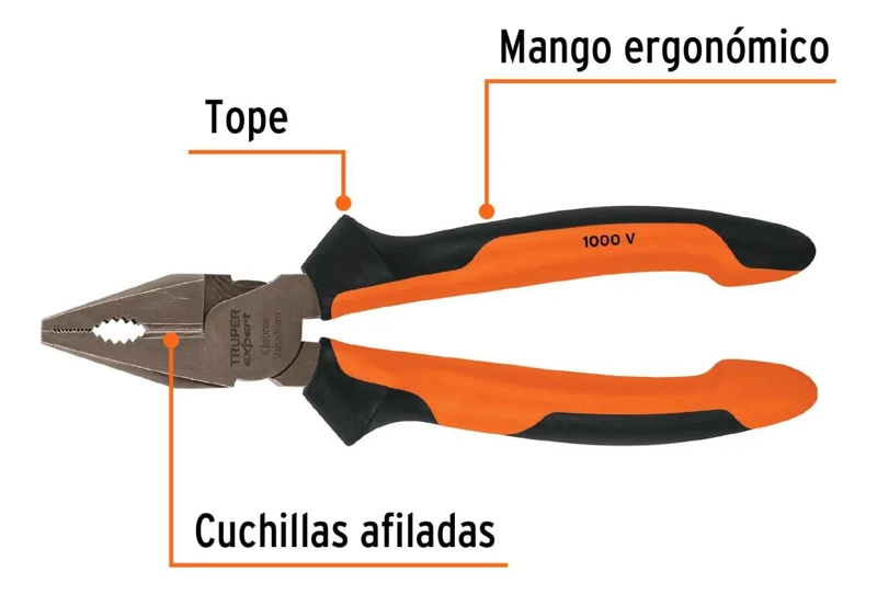 ALICATE PARA ELECTRICISTA 8 PULGADAS 1000V - 3