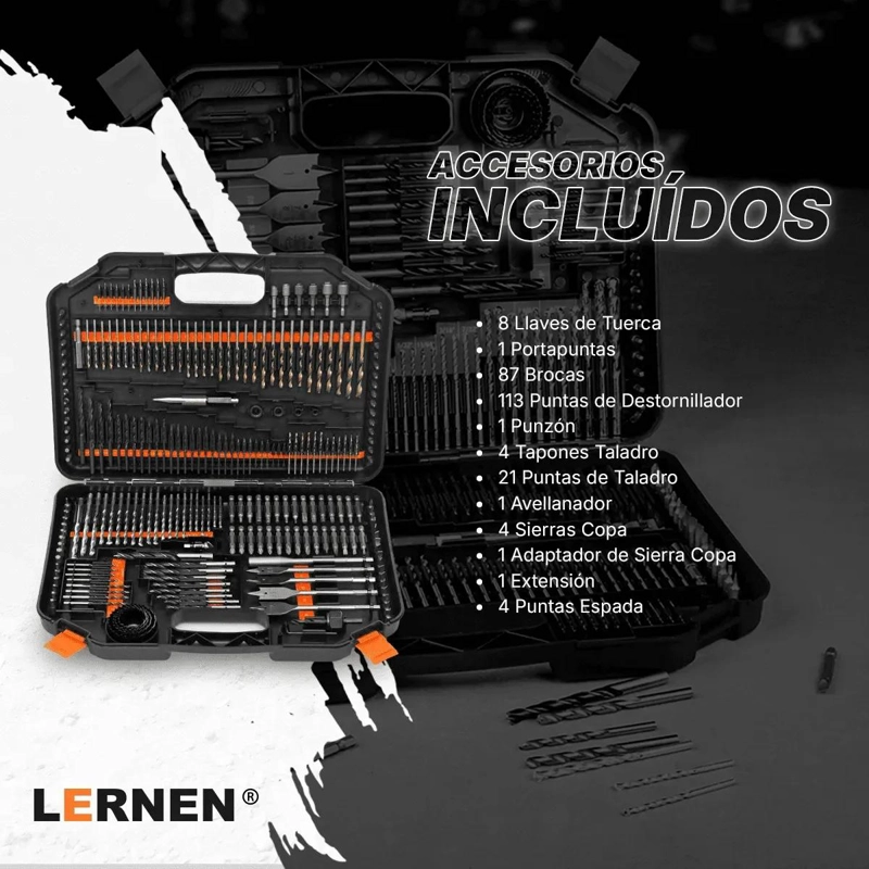 MALETIN CON 246 PUNTAS DE TALADRO, BROCAS Y DADOS - 3