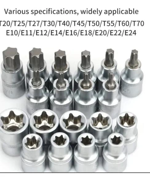 KIT DADOS ESTRELLA PUNTA TORX 1/2' 18 PIEZAS - 4