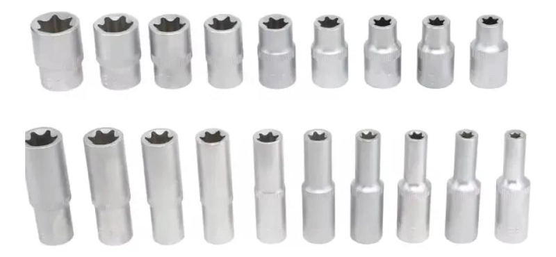 JUEGO DE DADOS TORX ESTRELLA HEMBRA 19 PIEZAS 1/2 - 3