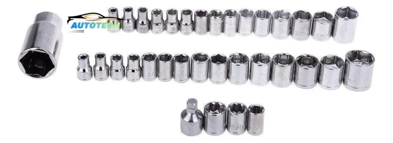 JUEGO DE DADOS 40 PIEZAS CON CHICHARRA Y ADAPTADORES - 2