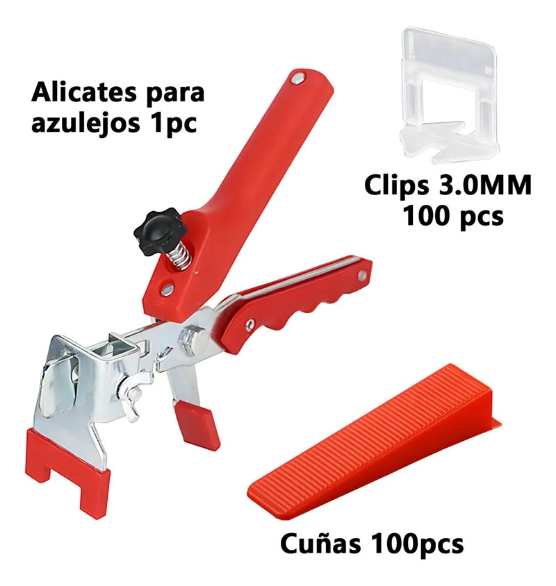 KIT NIVELADOR PARA CERAMICOS CON 100 CUÑAS Y 100 CLIPS 3  - 2