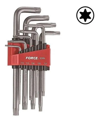 JUEGO DE LLAVES TORX LARGAS T10 A T50 9 PIEZAS - 1
