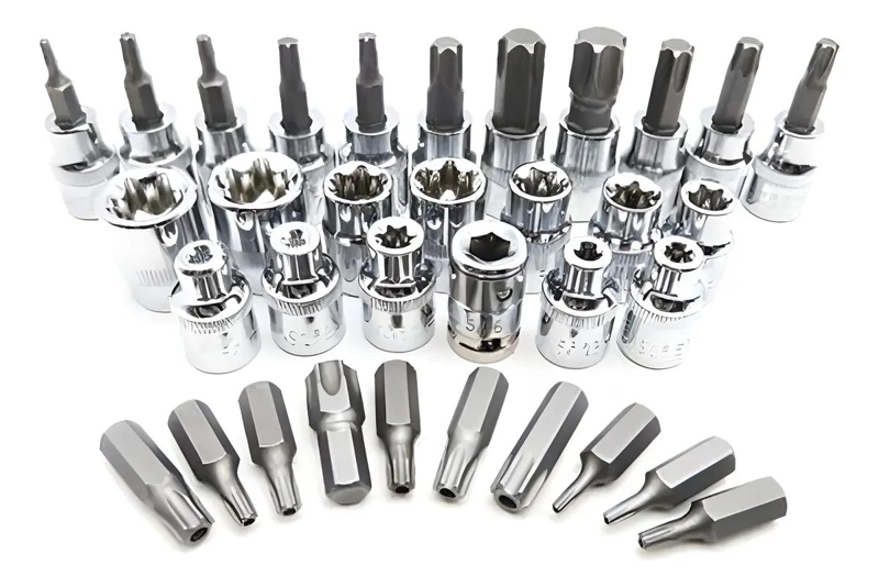 JUEGO DE DADOS TORX 34 PIEZAS ACERO CROMADO - 5