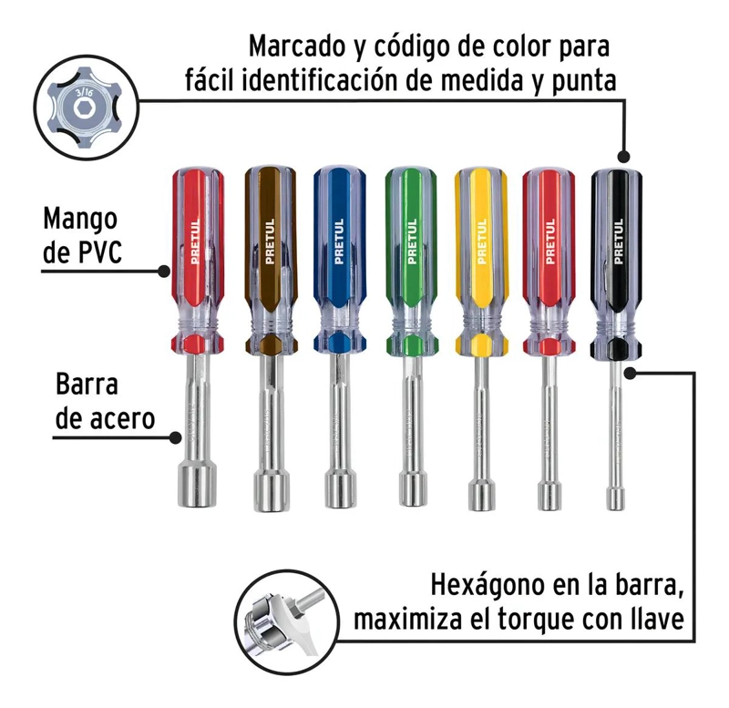 JUEGO DE 7 DESARMADORES EN CAJA - 4