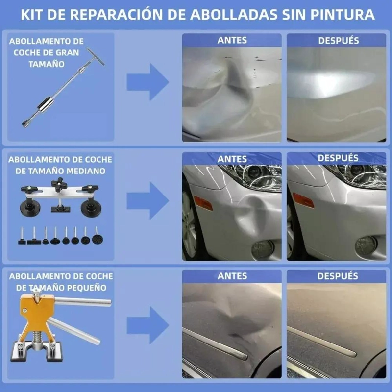 KIT VENTOSAS PARA REPARAR ABOLLADURAS EN AUTO - 5
