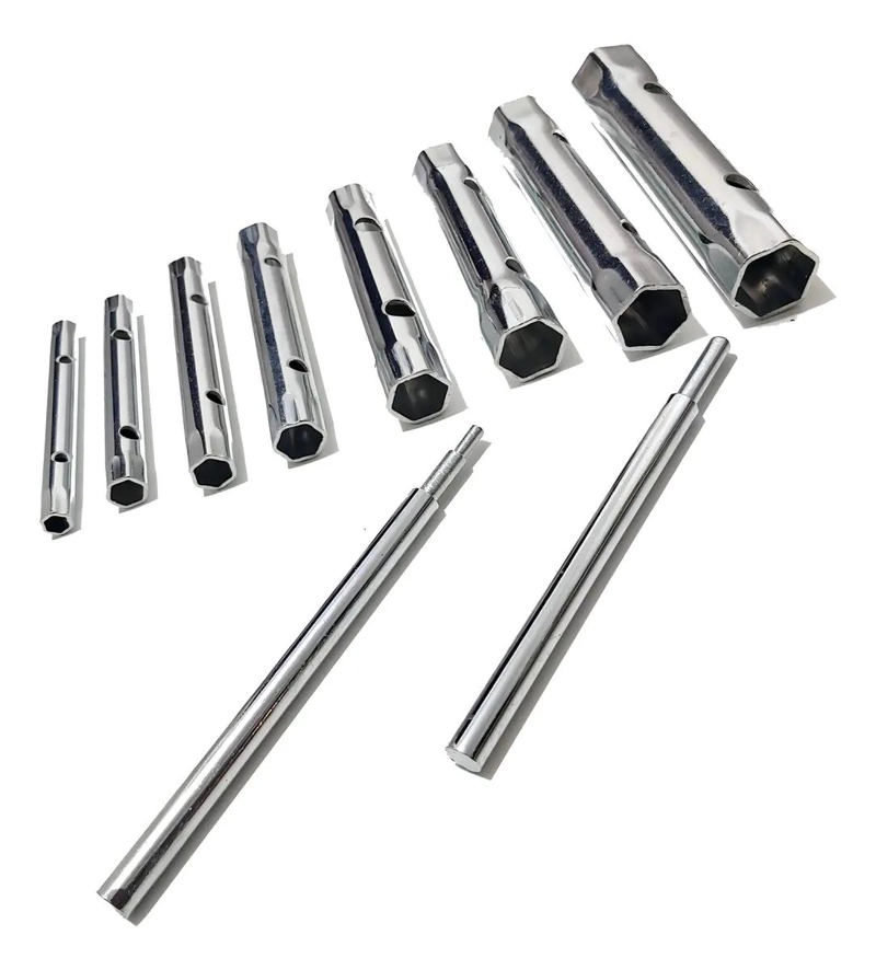 JUEGO DE 10 LLAVES TUBO 6-22MM ACERO CROMO - 1