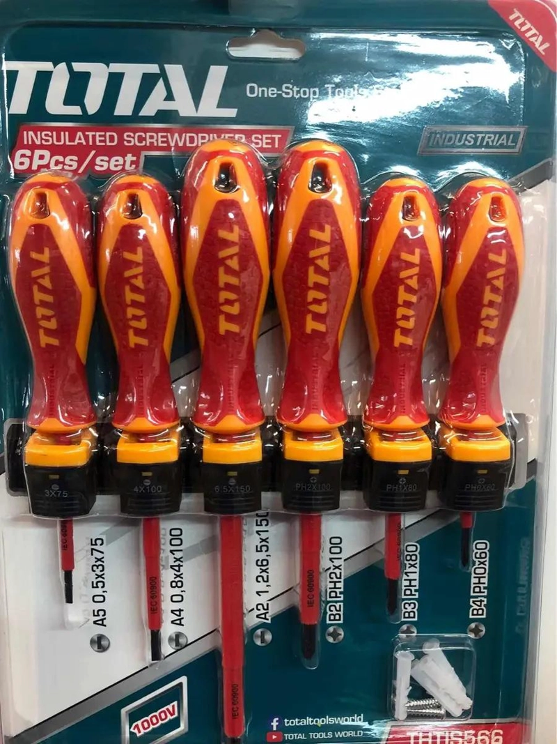 SET DE 6 DESARMADORES AISLADOS PARA ELECTRICIDAD - 2