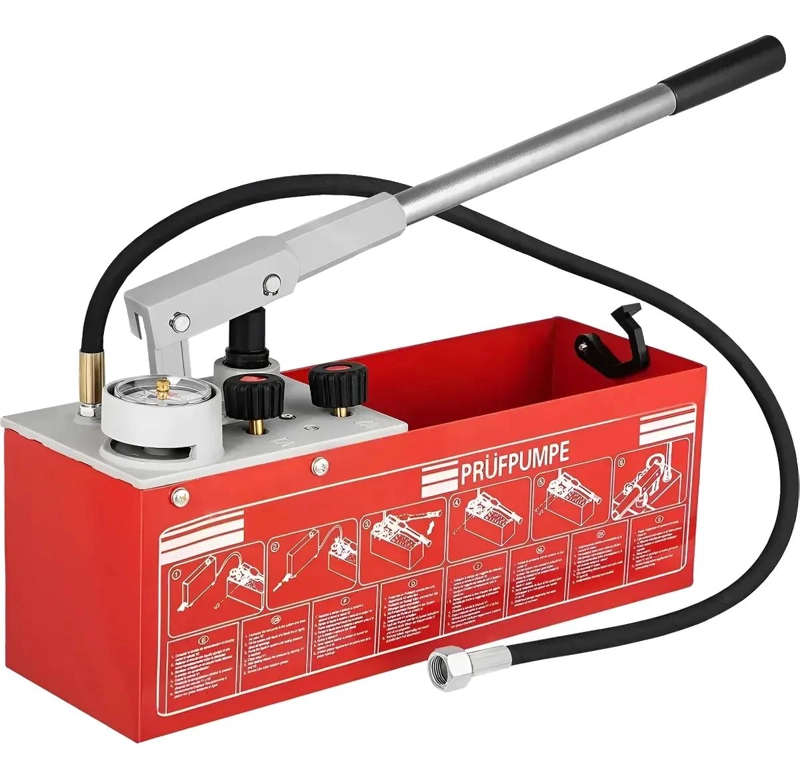 BOMBA MANUAL PARA PRUEBA DE PRESION HIDRAULICA 0-60 BAR - 1