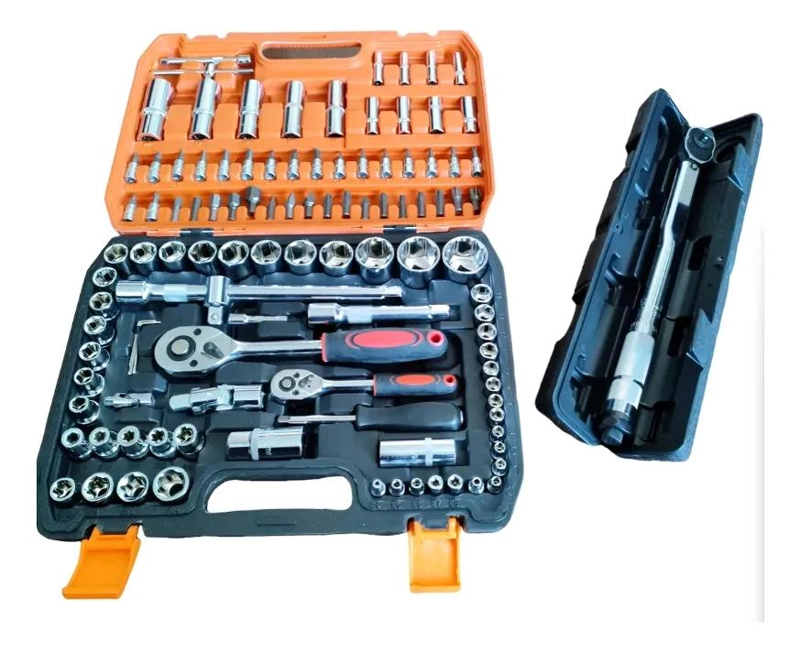 KIT DE HERRAMIENTAS COMBINADO 108 PIEZAS CON TORQUE 3/8 - 4
