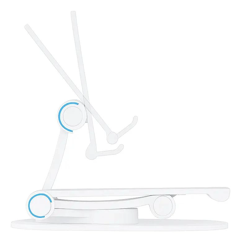 SOPORTE CELULAR PLEGABLE METALICO AJUSTABLE BLANCO - 4