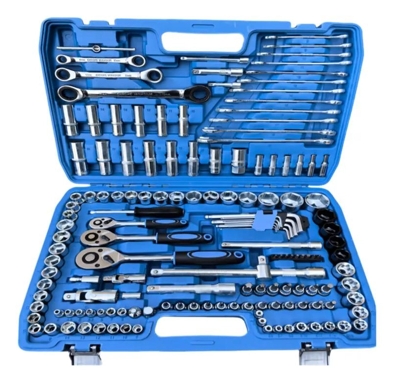 KIT DE HERRAMIENTAS COMBINADAS 151 PIEZAS ACERO AZUL - 3