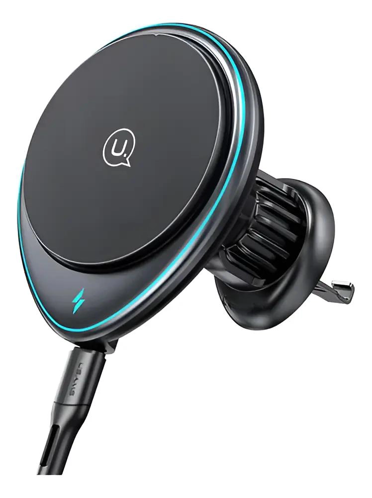SOPORTE PARA CELULAR DE AUTO CON CARGA INALAMBRICA 15W - 1