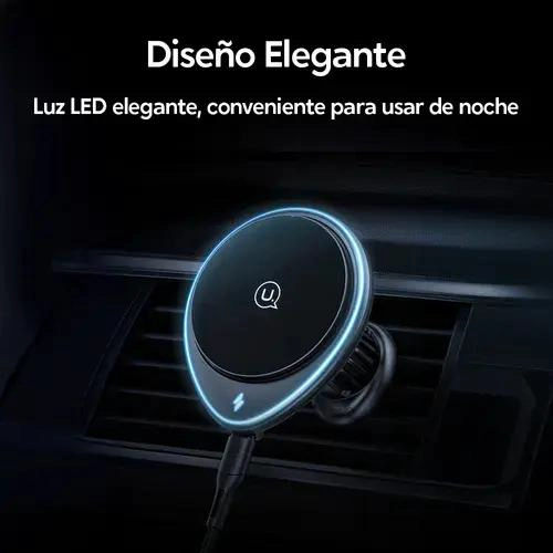 SOPORTE PARA CELULAR DE AUTO CON CARGA INALAMBRICA 15W - 4