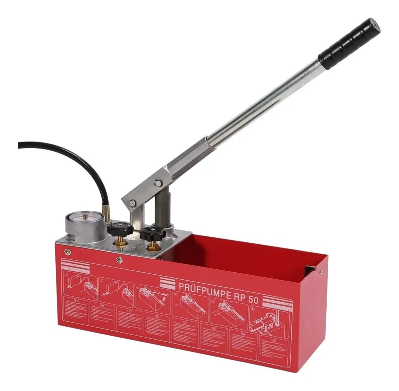 BOMBA MANUAL PARA PRUEBA DE PRESION HIDRAULICA 0-60 BAR - 1