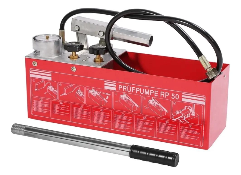 BOMBA MANUAL PARA PRUEBA DE PRESION HIDRAULICA 0-60 BAR - 2
