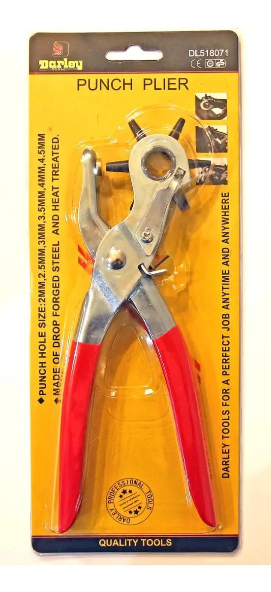 ALICATE SACABOCADO PERFORADOR 6 MEDIDAS PARA CUERO Y TELA - 1
