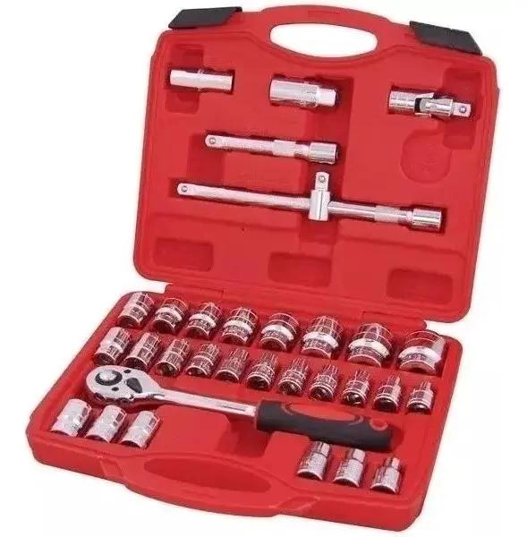 CAJA DE HERRAMIENTAS 32 PIEZAS CON DADOS Y CHICHARRA - 1