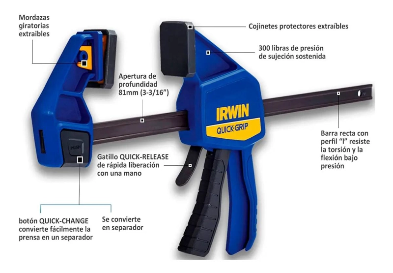 PRENSA DE LIBERACION RAPIDA 61 CM SL300 - 2