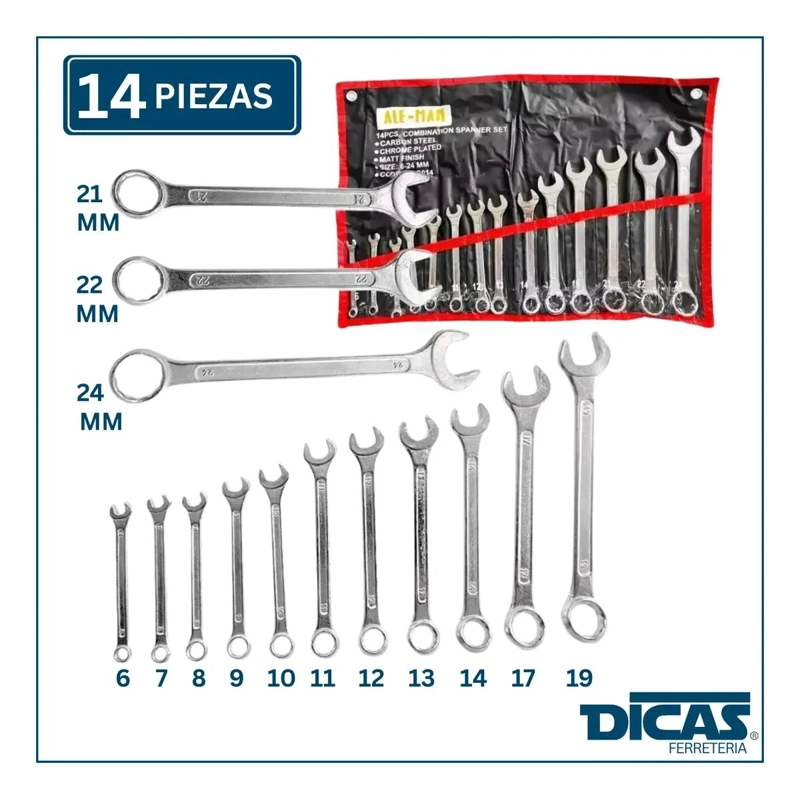 JUEGO DE 14 LLAVES PUNTA CORONA CON CAJA DE 52 DADOS - 4
