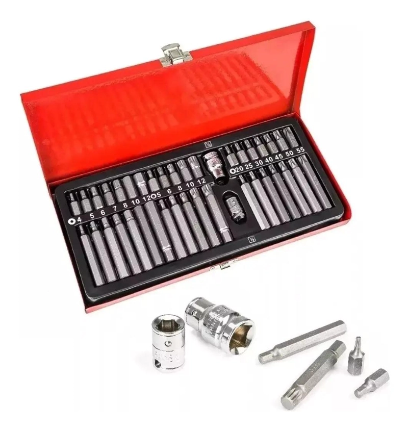 JUEGO DE 40 DADOS Y PUNTAS TORX T20 A T55 ALLEN - 1