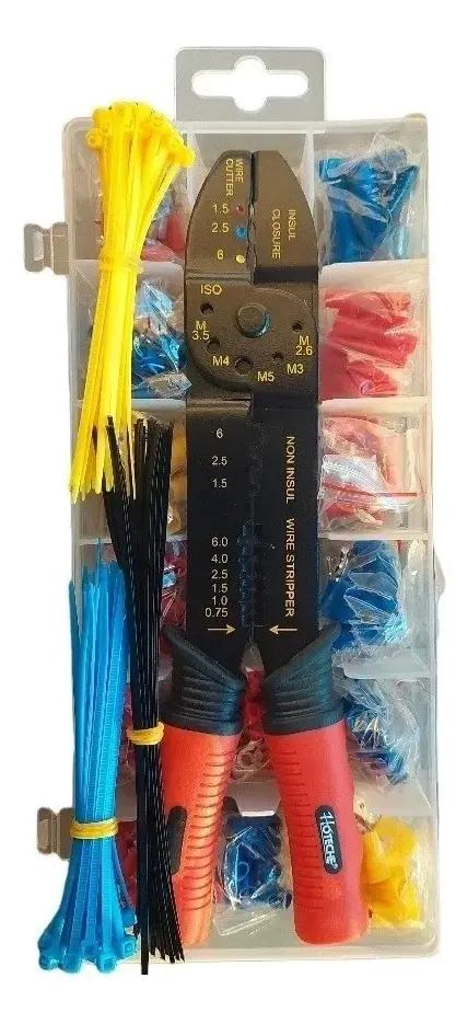 KIT ALICATE PELACABLE Y CORTADOR 8 PULGADAS CON 260 PIEZ - 2