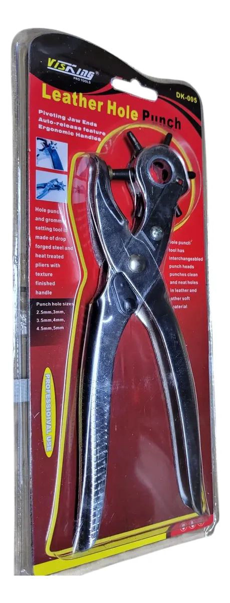 PUNZON DE CUERO CON MANGO ERGONOMICO - 1