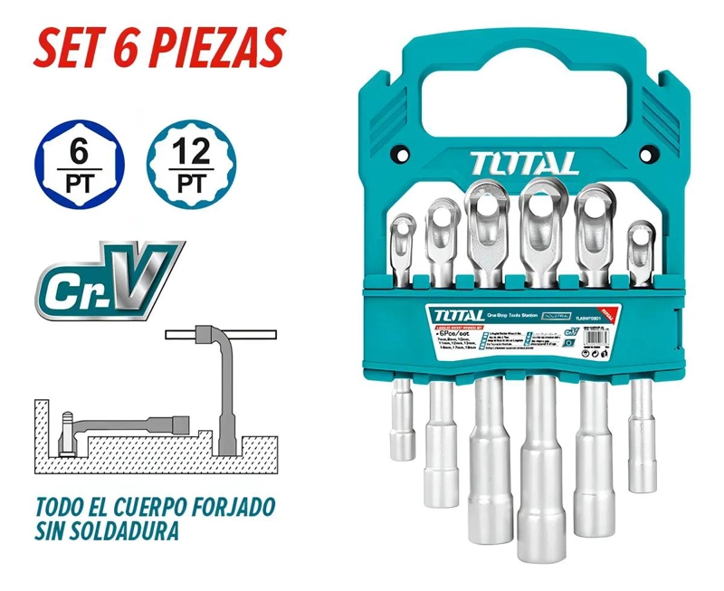 JUEGO DE 6 LLAVES PIPA TIPO L COLOR TURQUESA - 2