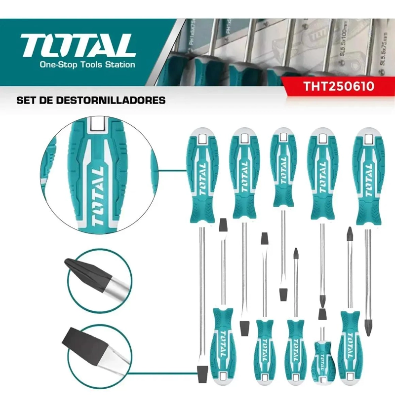 KIT DE 10 DESTORNILLADORES VARIADOS - 3