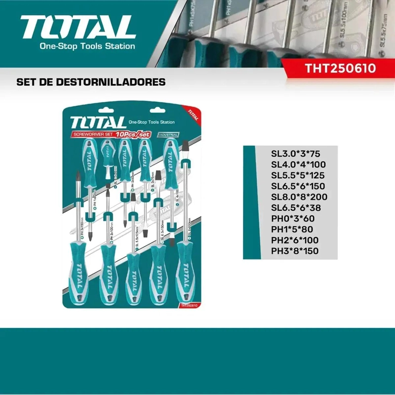 KIT DE 10 DESTORNILLADORES VARIADOS - 4