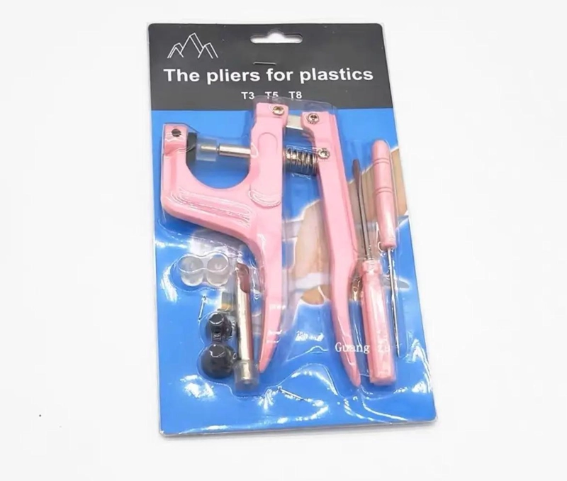 PINZA REMACHADORA PARA BROCHES PLASTICOS CON 100 BROCHES - 2