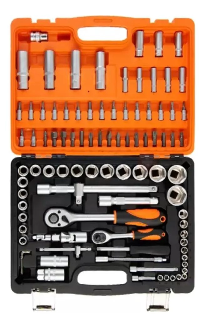 JUEGO DE LLAVES DADO 1/4 Y 1/2 PULGADAS 94 PIEZAS - 2