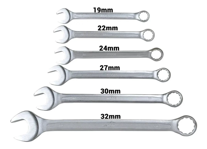 JUEGO DE LLAVES PUNTA Y CORONA CON CHICHARRA 19-32MM 6 PZ - 2