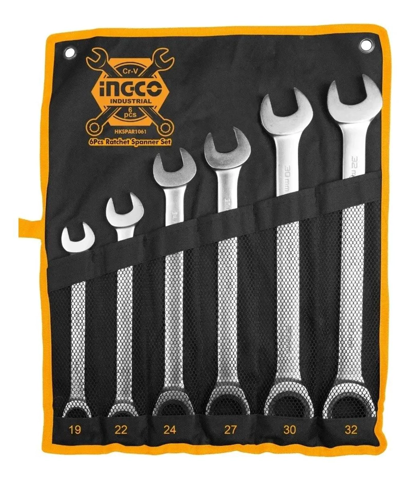 JUEGO DE LLAVES PUNTA Y CORONA CON CHICHARRA 19-32MM 6 PZ - 4