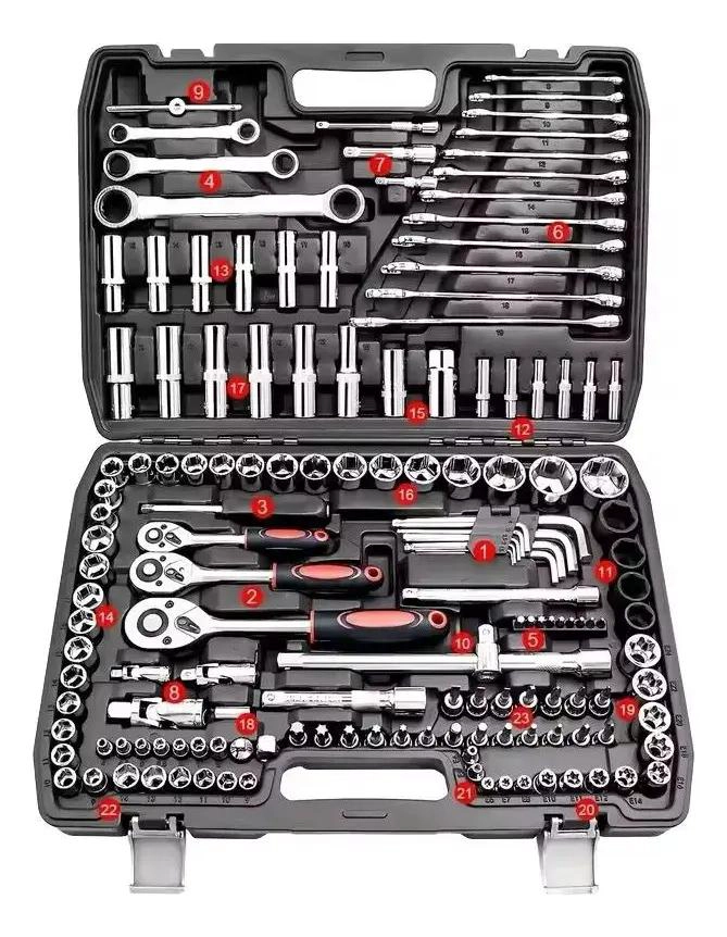 SET DE DADOS Y LLAVES PUNTA CORONA 151 PIEZAS - 3