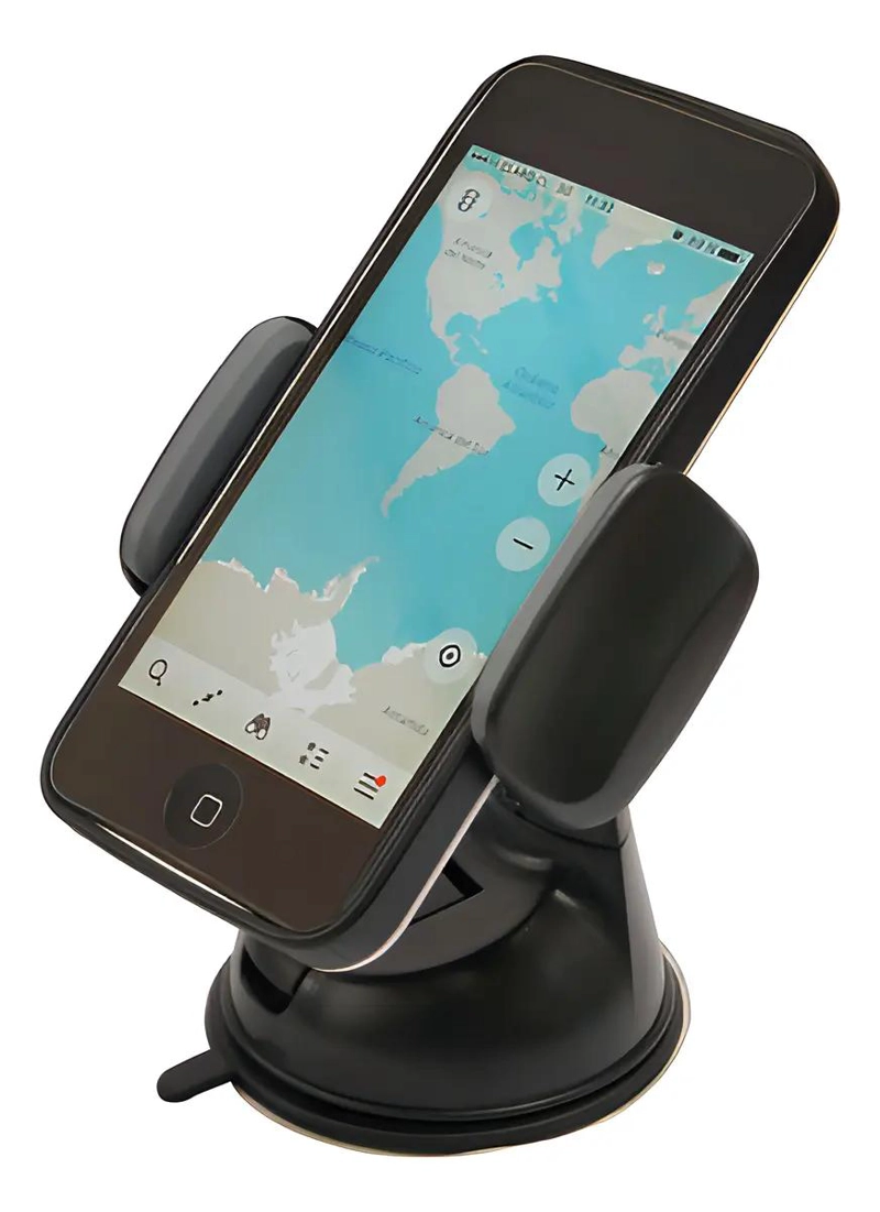 GENÉRICO SOPORTE PARA CELULAR DE AUTO CON BASE GIRATORIA 360° Y SU