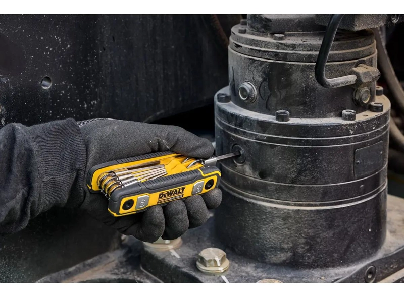 LLAVE HEXAGONAL DE BLOQUEO AMARILLO Y NEGRO - 4