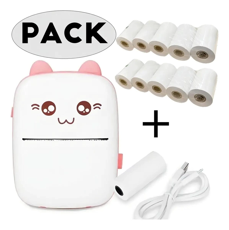 MINI IMPRESORA TE RMICA PORTATIL BLUETOOTH COLOR ROSA - 3