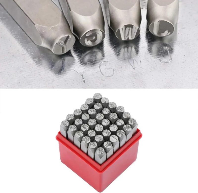 SET DE 36 PIEZAS NUMEROS Y LETRAS PARA MARTILLO 8 MM - 4