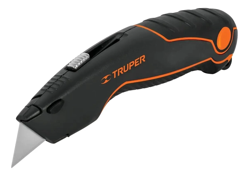 CUCHILLA RETRACTIL DE ACERO CON MANGO ERGONOMICO - 1