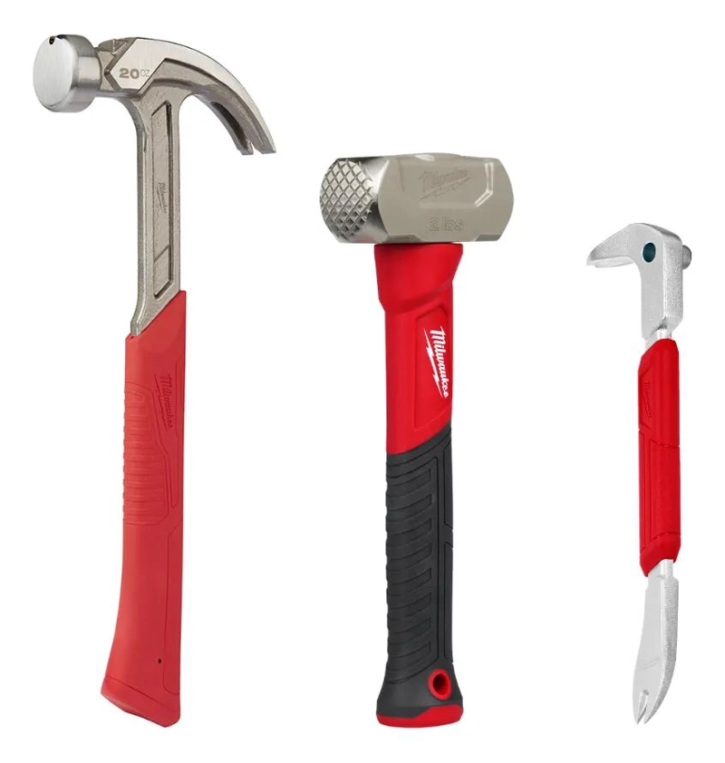 PACK MARTILLO 20 OZ, COMBO 2 LB Y SACA CLAVOS 9' - 1