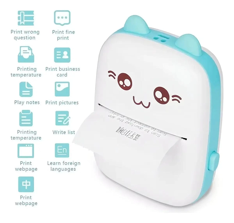 MINI IMPRESORA TE RMICA PORTATIL BLUETOOTH CON 11 ROLLOS - 4