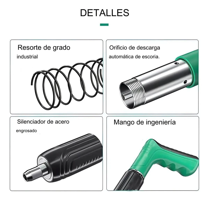 KIT PORTATIL DE PISTOLA PARA FIJACION DE CLAVOS EN PARED - 4