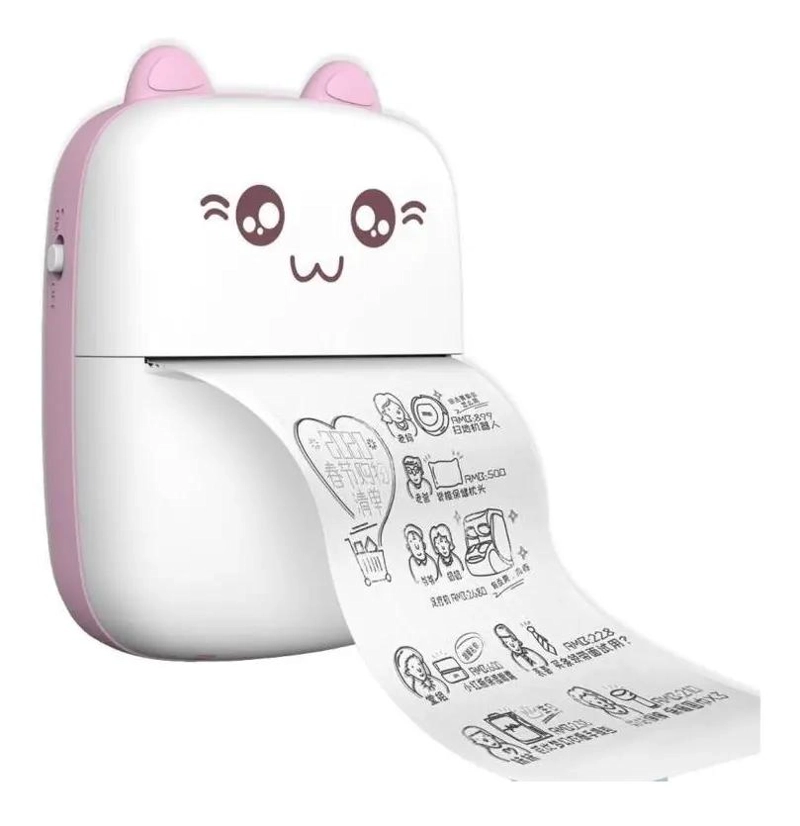 GENÉRICO MINI IMPRESORA TE RMICA PORTATIL BLUETOOTH DISEÑO GATITO