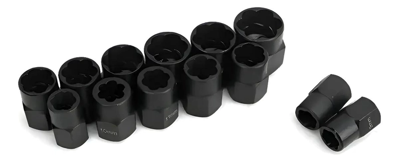 SET DE DADOS EXTRACTORES PARA PERNOS Y TUERCAS 9 A 19 MM - 4